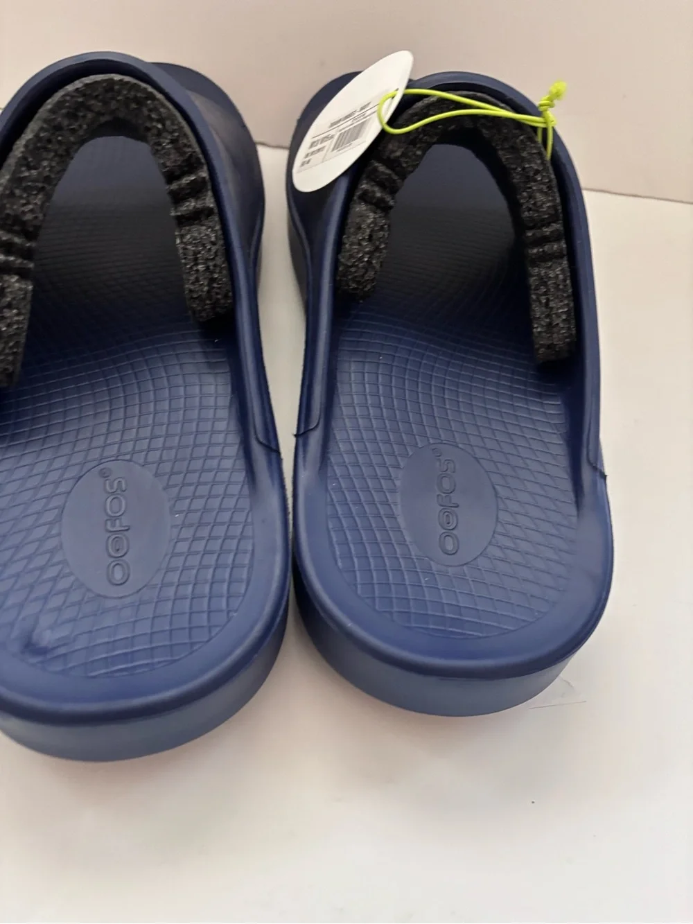 OOFOS Navy Blue Recovery Slide Sandals